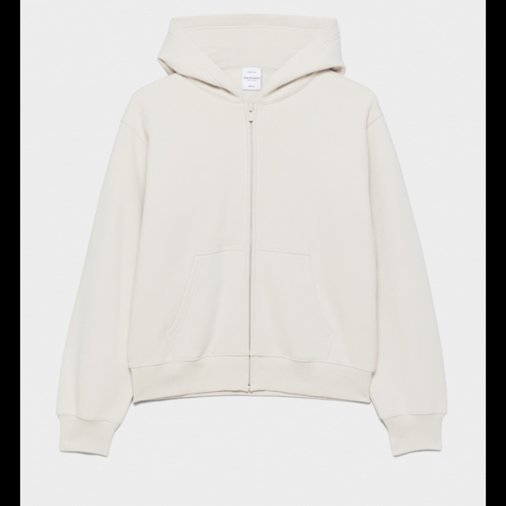 Cozy Sweatfleece Perfect Zip Hoodie | Aritzia Fall Casual Tna Logo White $90